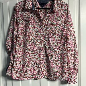 Tommy‎ Hilfiger Pink Floral womans shirt size large